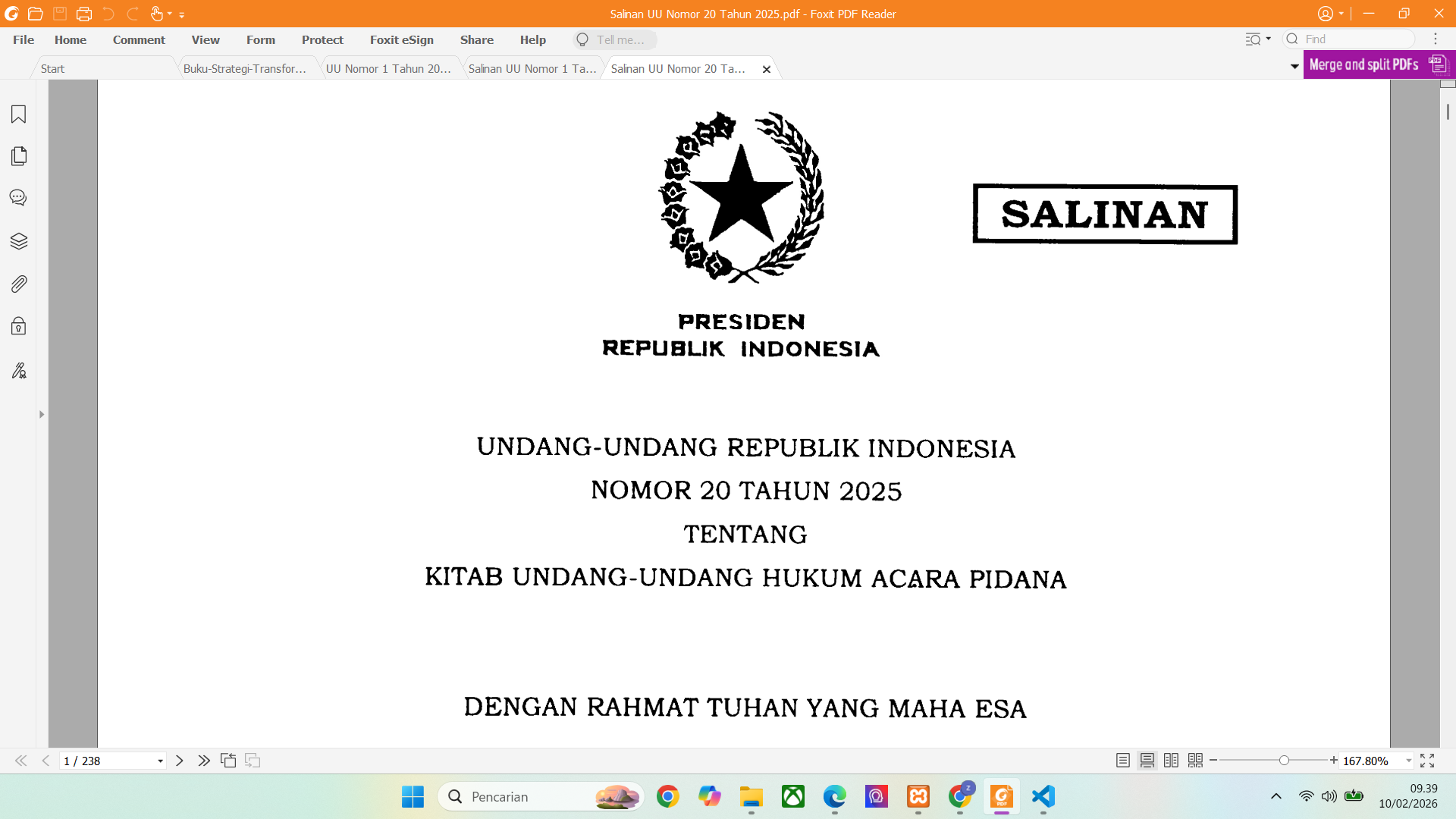 UU NO 20 TAHUN 2025